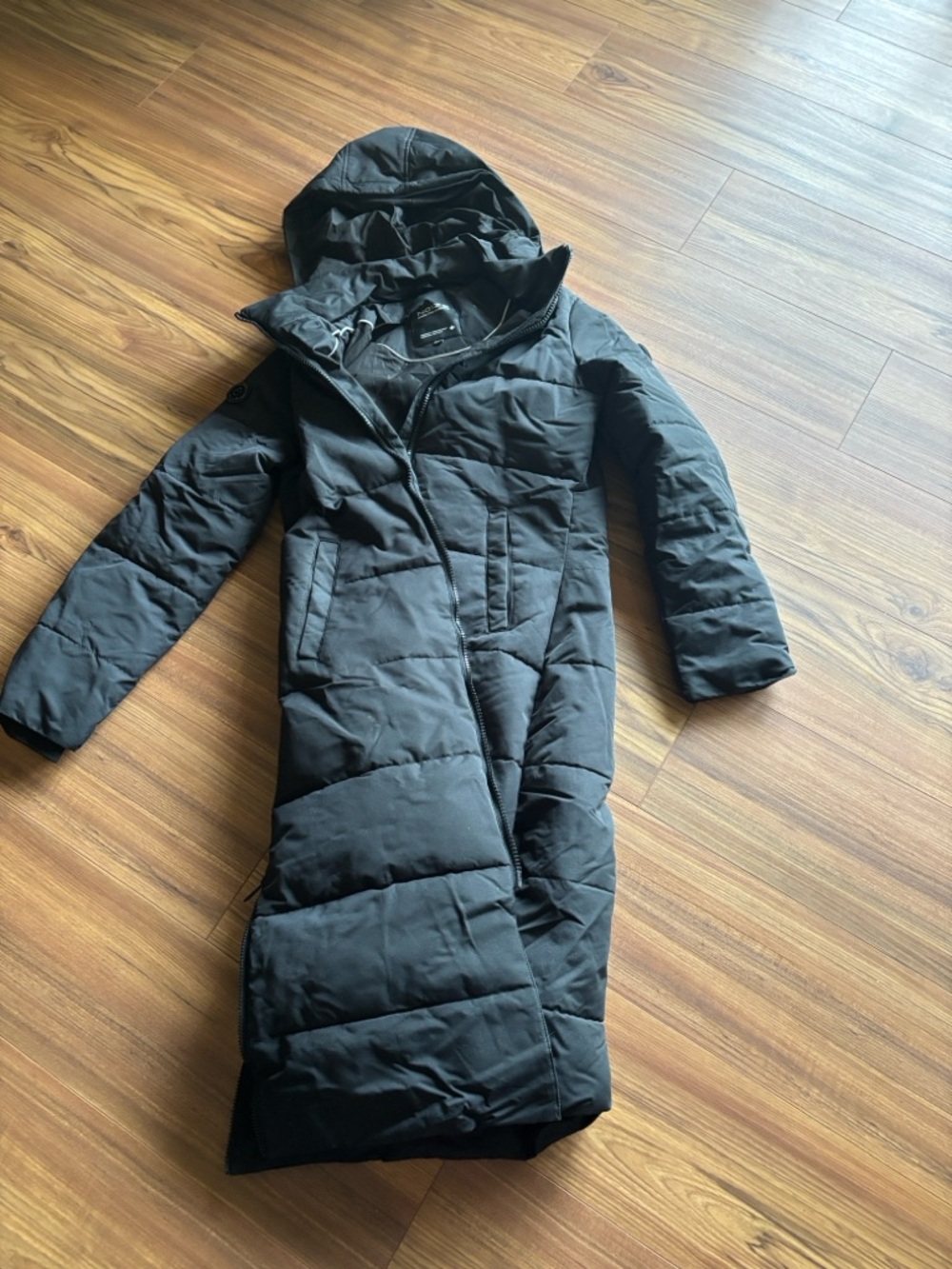 Noize Black Puffer Jacket with Hood